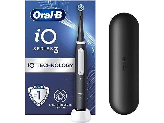 Oral-B iO3 Series Black elektromos fogkefe + utazó tok