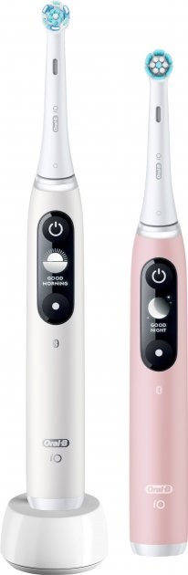 Oral-B iO Series 6 2 db-os fehér+rózsaszín elektromos fogkefe szett