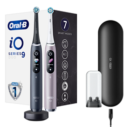 Oral-B iO Series 9 2 db-os fekete és rózsaszín elektromos fogkefe szett