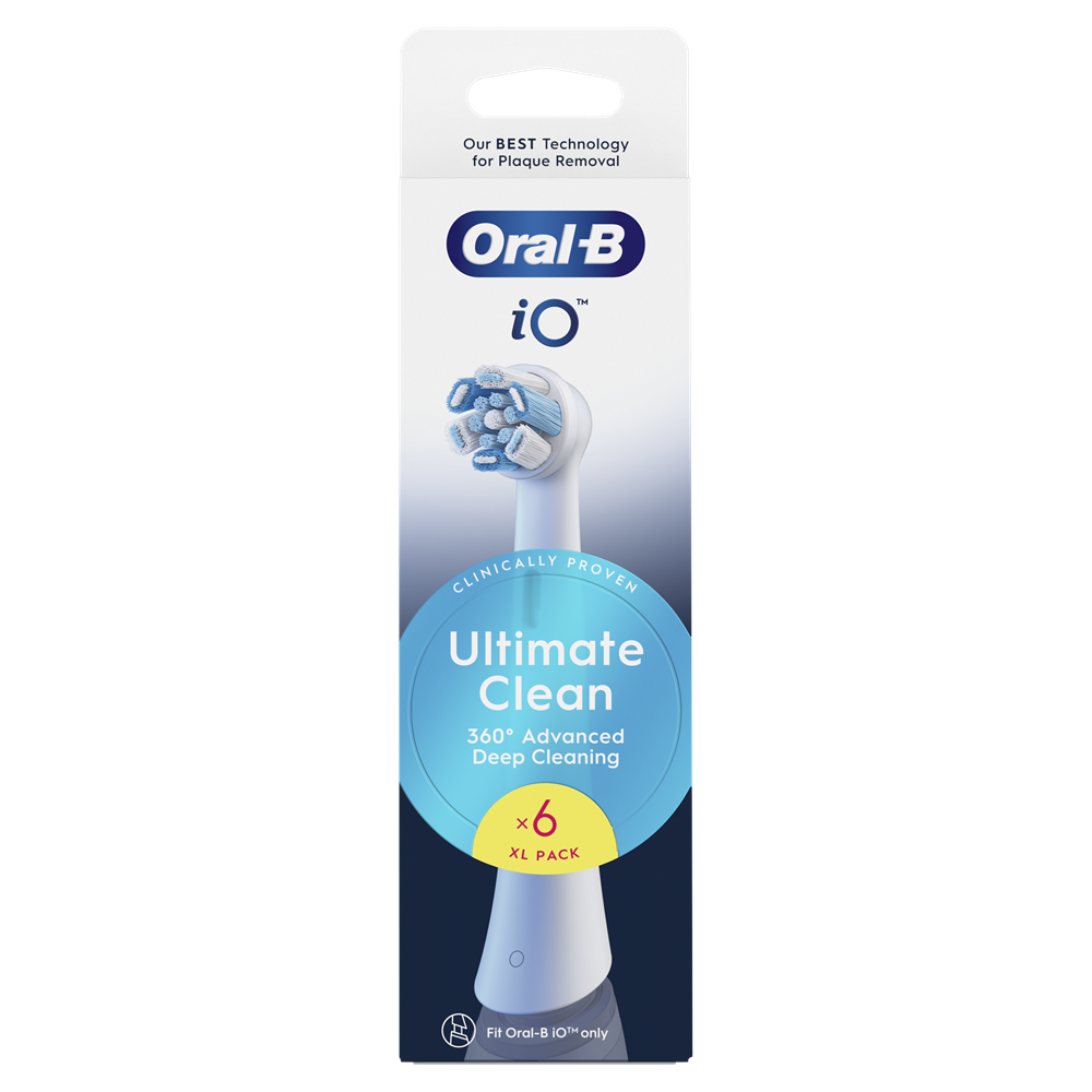 Oral-B iO Ultimate Clean White XL 6 db-os fogkefefej szett - új