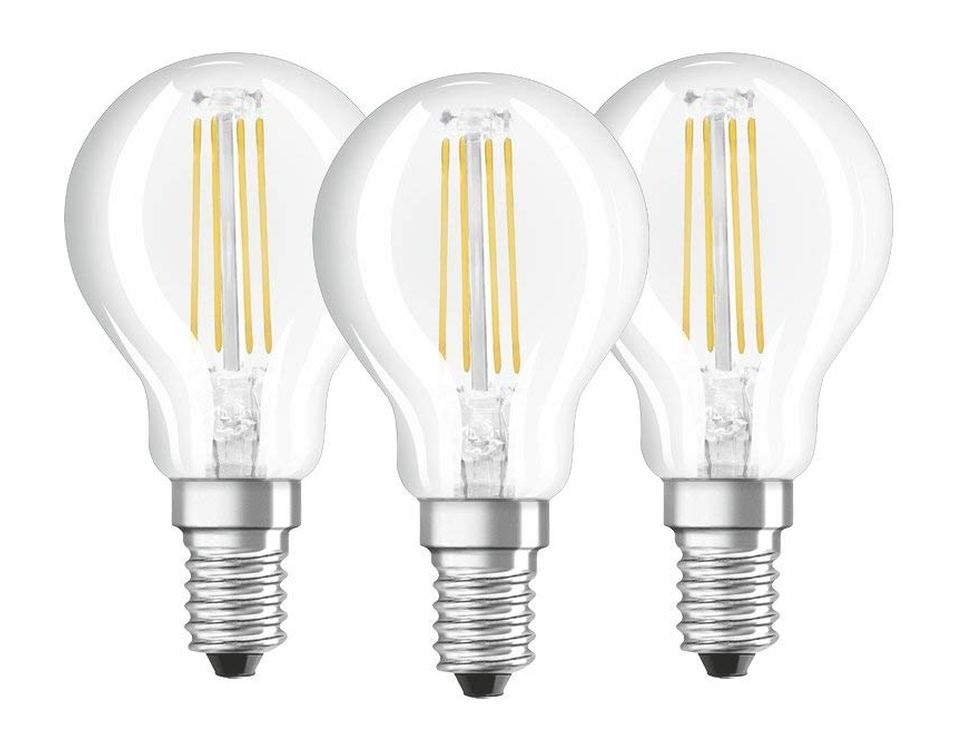 Osram Base átlátszó üveg búra/4W/470lm/4000K/E14 LED kisgömb izzó 3 db