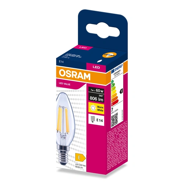 Osram CLB60 7W/230V filament E14 LED fényforrás