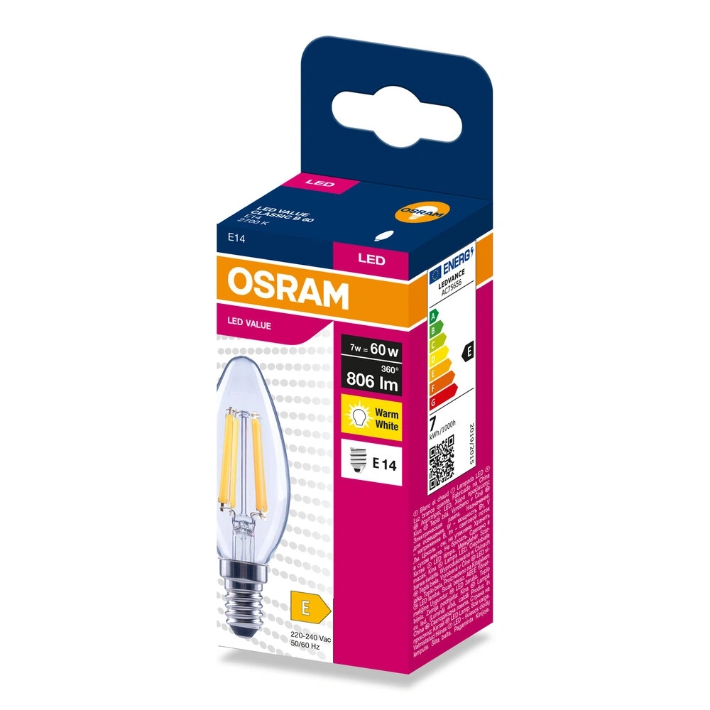 Osram CLB60 7W/230V filament E14 LED fényforrás