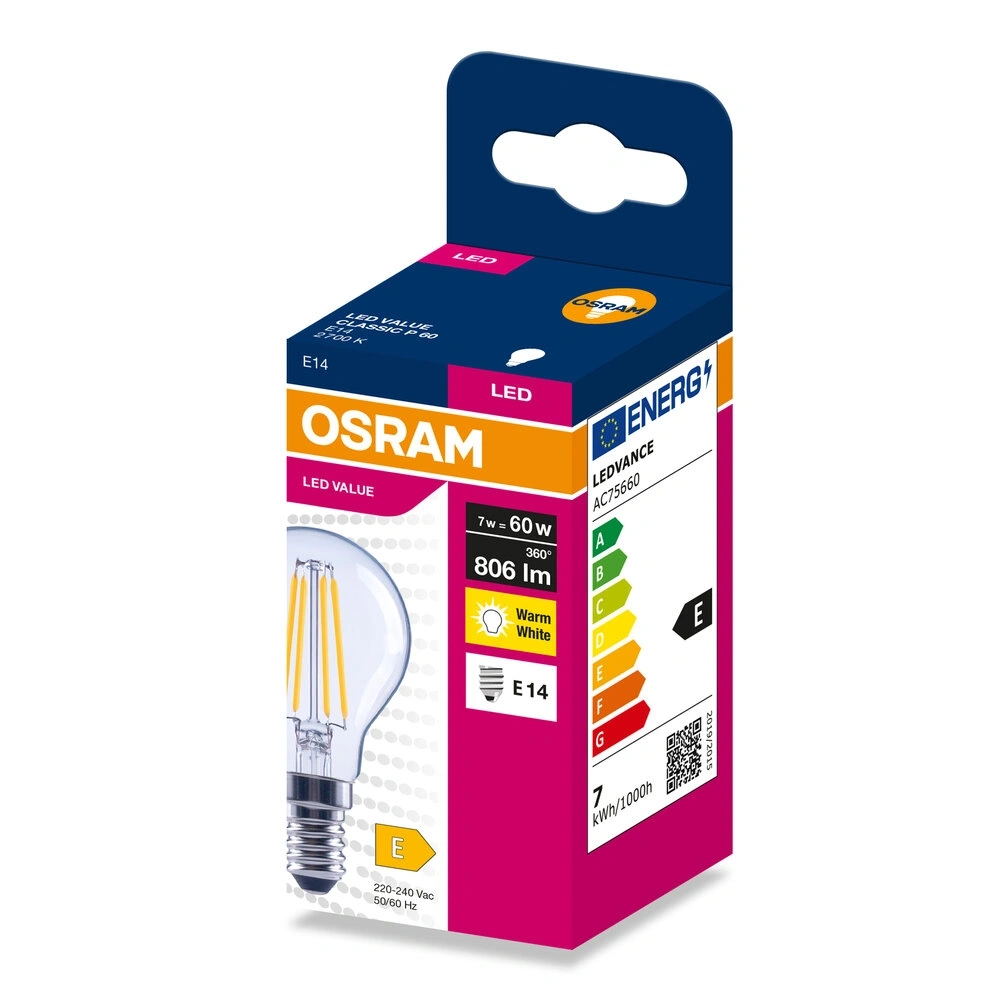 Osram CLP60 7W/230V filament E14 LED fényforrás