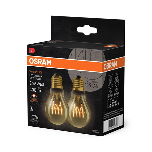 Osram Filament DIM 4,8W 2200K Gold E14 LED fényforrás