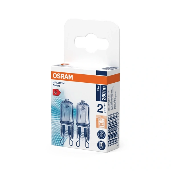 Osram HALOPIN OVEN 25 W 230 V G9 sütő izzó 2db/csomag
