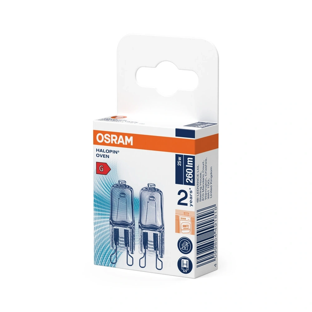 Osram HALOPIN OVEN 25 W 230 V G9 sütő izzó 2db/csomag