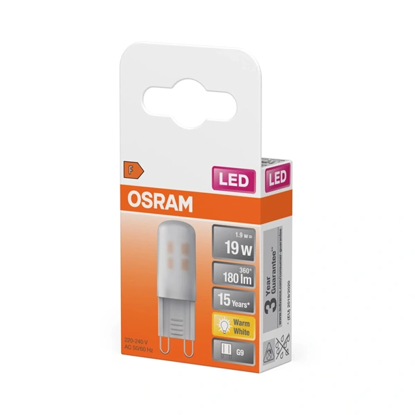 Osram LED PIN 19 300° 1.9W 827 Fr.G9 LED fényforrás