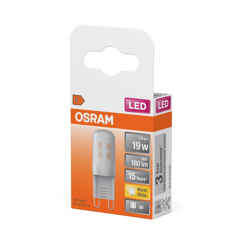 Osram LED PIN 19 300° 1.9W 827 Fr.G9 LED fényforrás