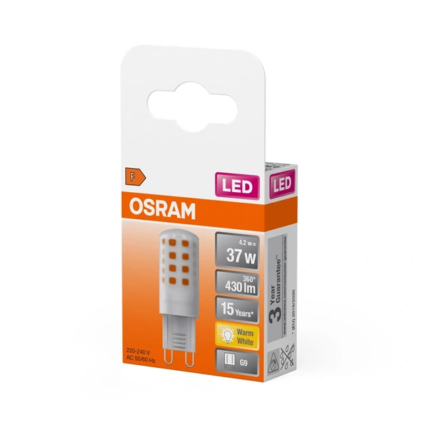 Osram LED PIN 37 300° 4.2W 827 Fr.G9 LED fényforrás