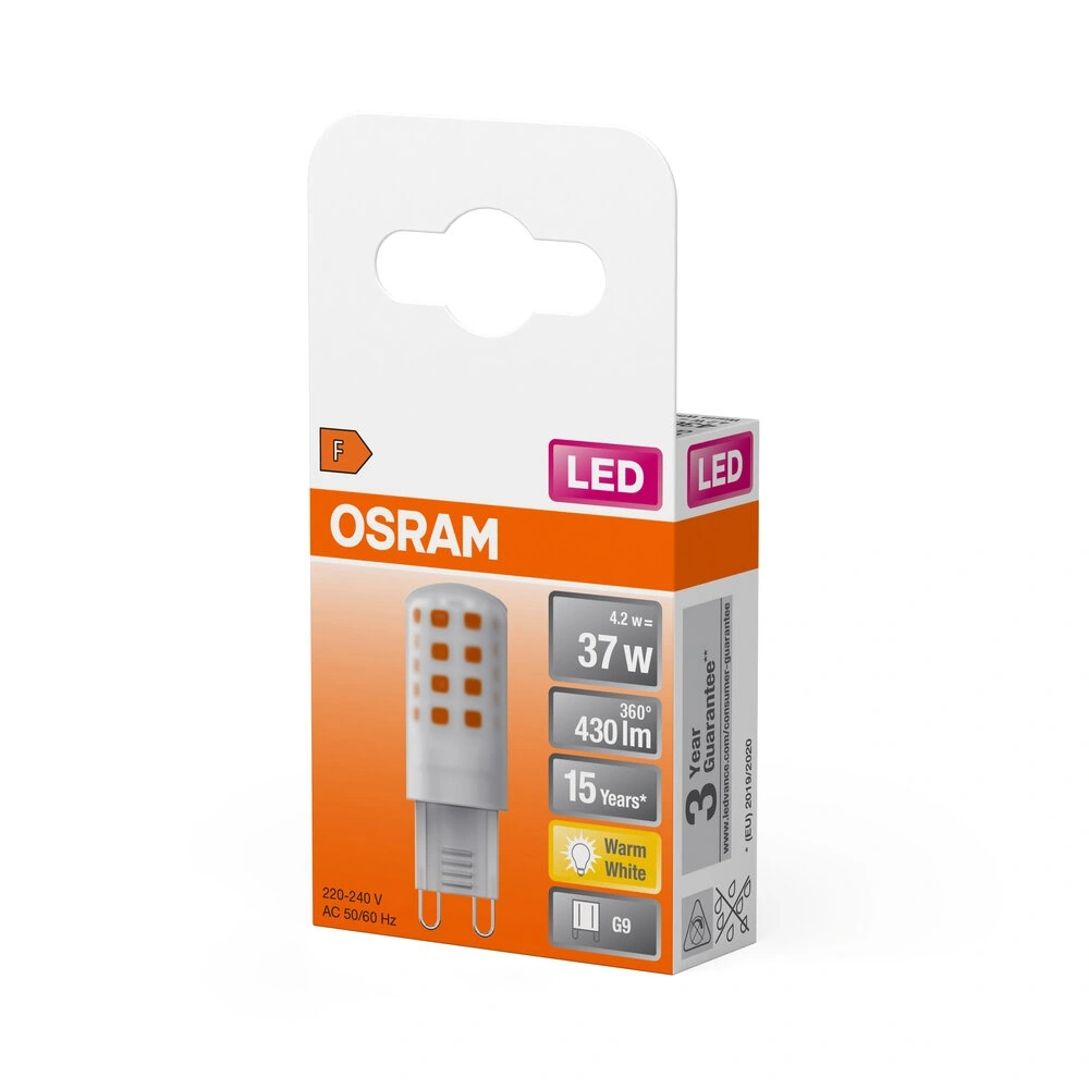 Osram LED PIN 37 300° 4.2W 827 Fr.G9 LED fényforrás