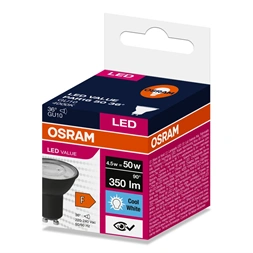 Osram LED VALUE PAR16 BLACK 50 4,5 W/4000 K GU10 LED fényforrás