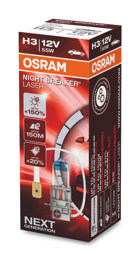Osram Night Breaker Laser 64151NL H3/12V/55W/3400K duo fényszóró