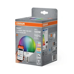 Osram SMART+ MATTER G95 RGBW, állíth.színhőm. matt, 14W E27 fényforrás