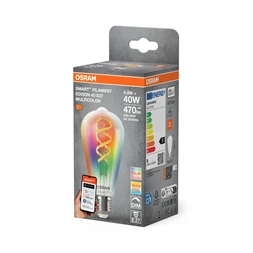 Osram SMART+ MATTER ST64 filament RGBW, H40W, állíth.színhőm.4, 8W, E27 fényforrás