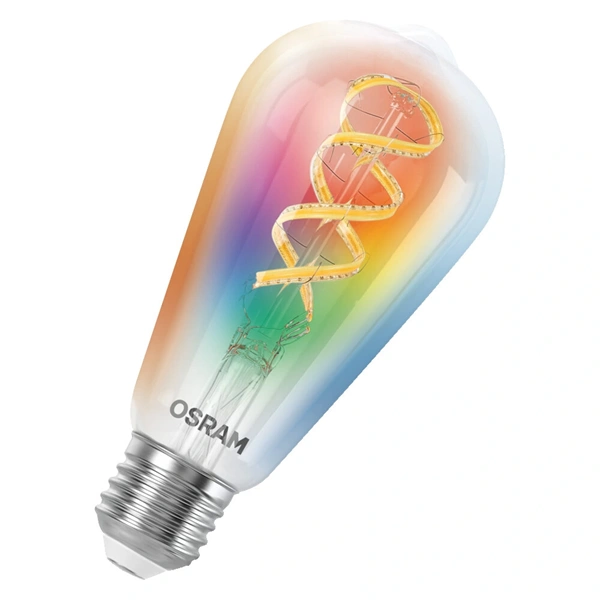 Osram SMART+ MATTER ST64 filament RGBW, H40W, állíth.színhőm.4, 8W, E27 fényforrás