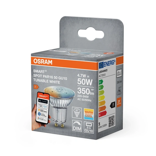 Osram SMART+ MATTER spot izzó állíth.színhőm. 4.7 GU10 fényforrás