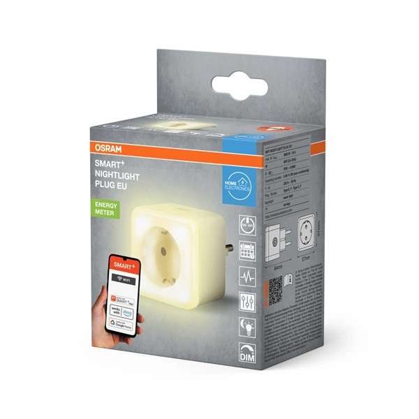 Osram Smart+ Wifi okos konnektor éjjeli fénnyel