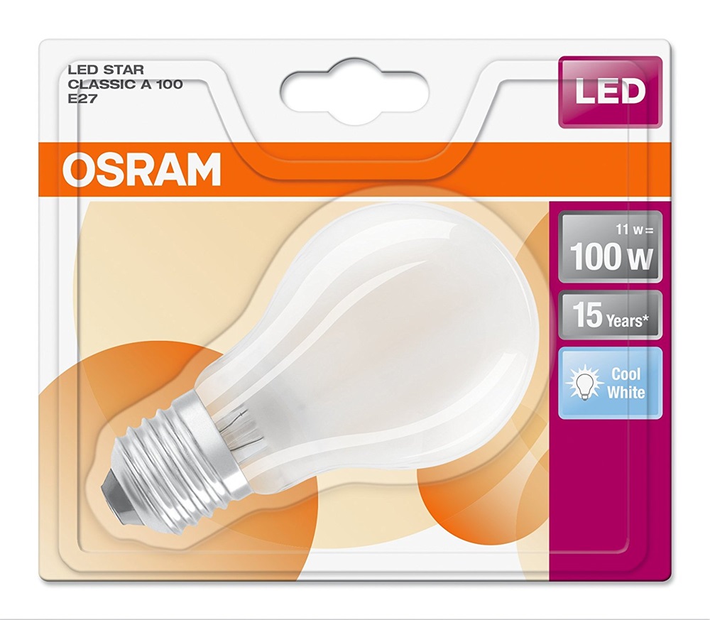 OSRAM LED STAR CL A GL FR 100 11W/840 E27 LED fényforrás