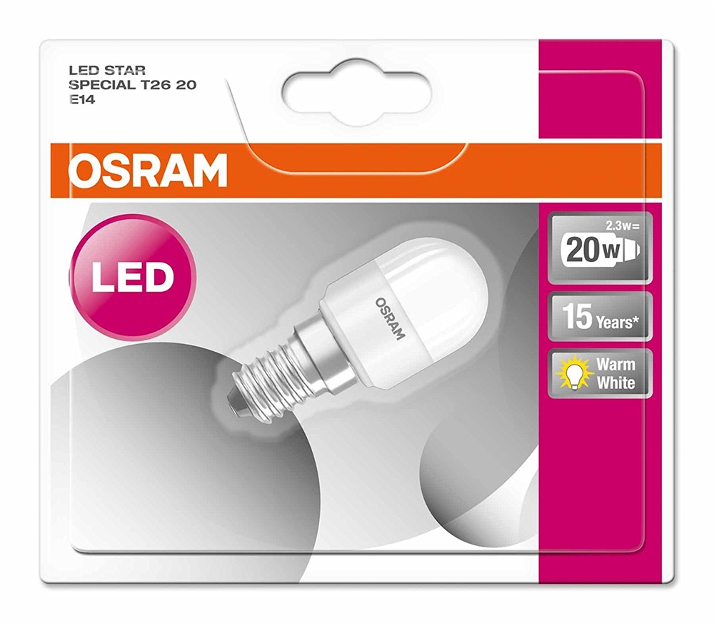 Osram Star matt búra/2,3W/200lm/2700K/E14 LED hűtőizzó