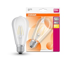 Osram Star átlátszó üveg búra/4,5W/470lm/2700K/E27 LED Edison körte izzó