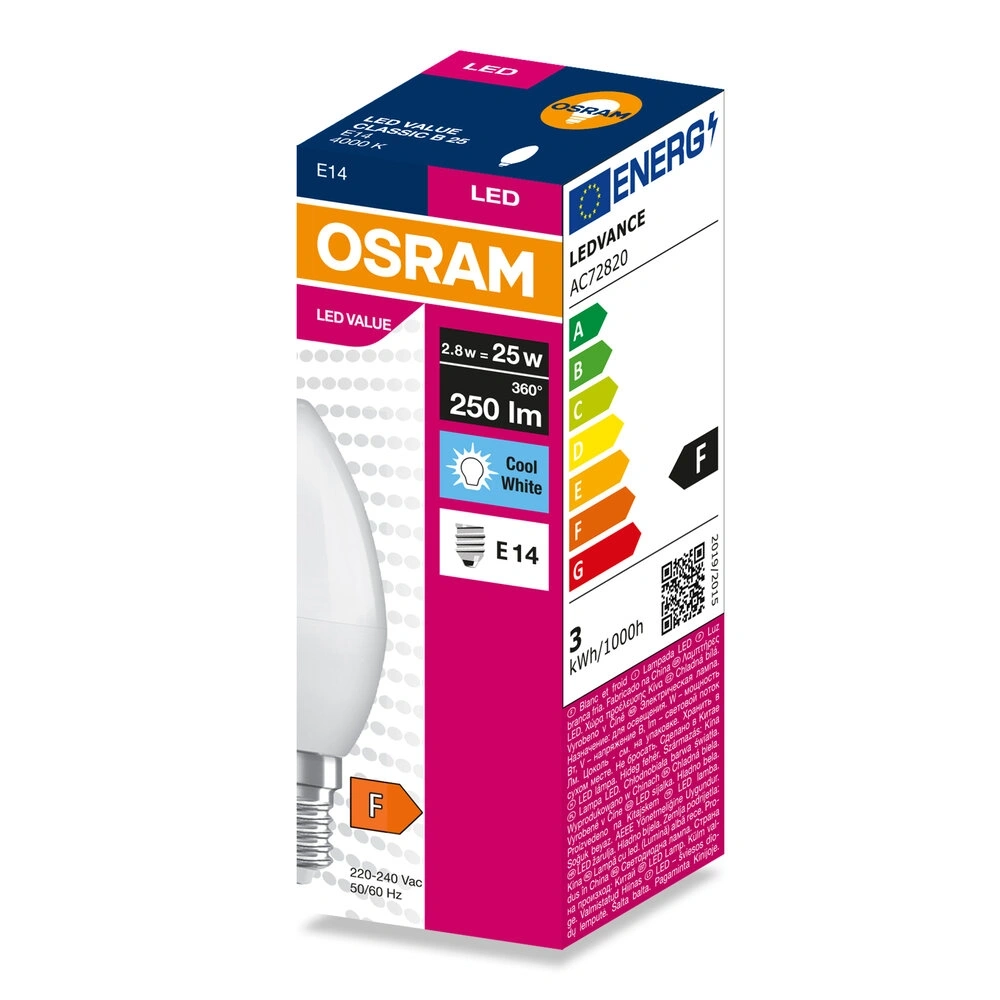 Osram Value B25 2,8W/840 E14 LED fényforrás