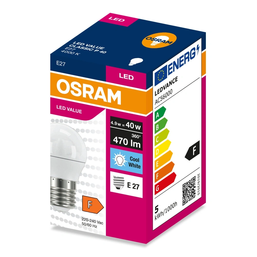Osram Value P40 4,9W/840 E27 LED fényforrás