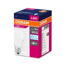 Osram Value opál búra/5,5W/470lm/6500K/E27 LED körte izzó