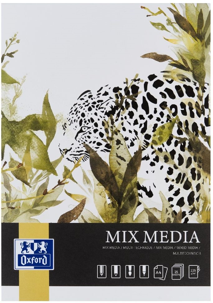 Oxford Art Mixed media A4 25 ív 225 g rajzlaptömb