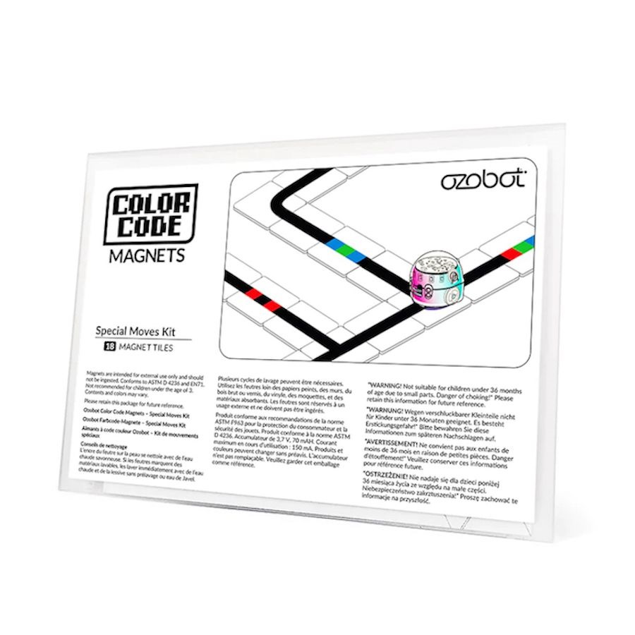 Ozobot 18 csempe színkód mágnes speciális mozgások készlet