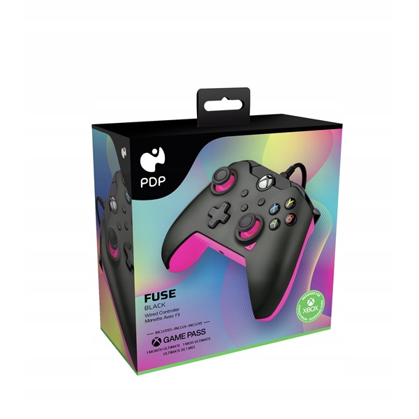 PDP 049-012-GP Fuse Xbox Series X|S/Xbox One/PC vezetékes fekete kontroller (Újszerű)