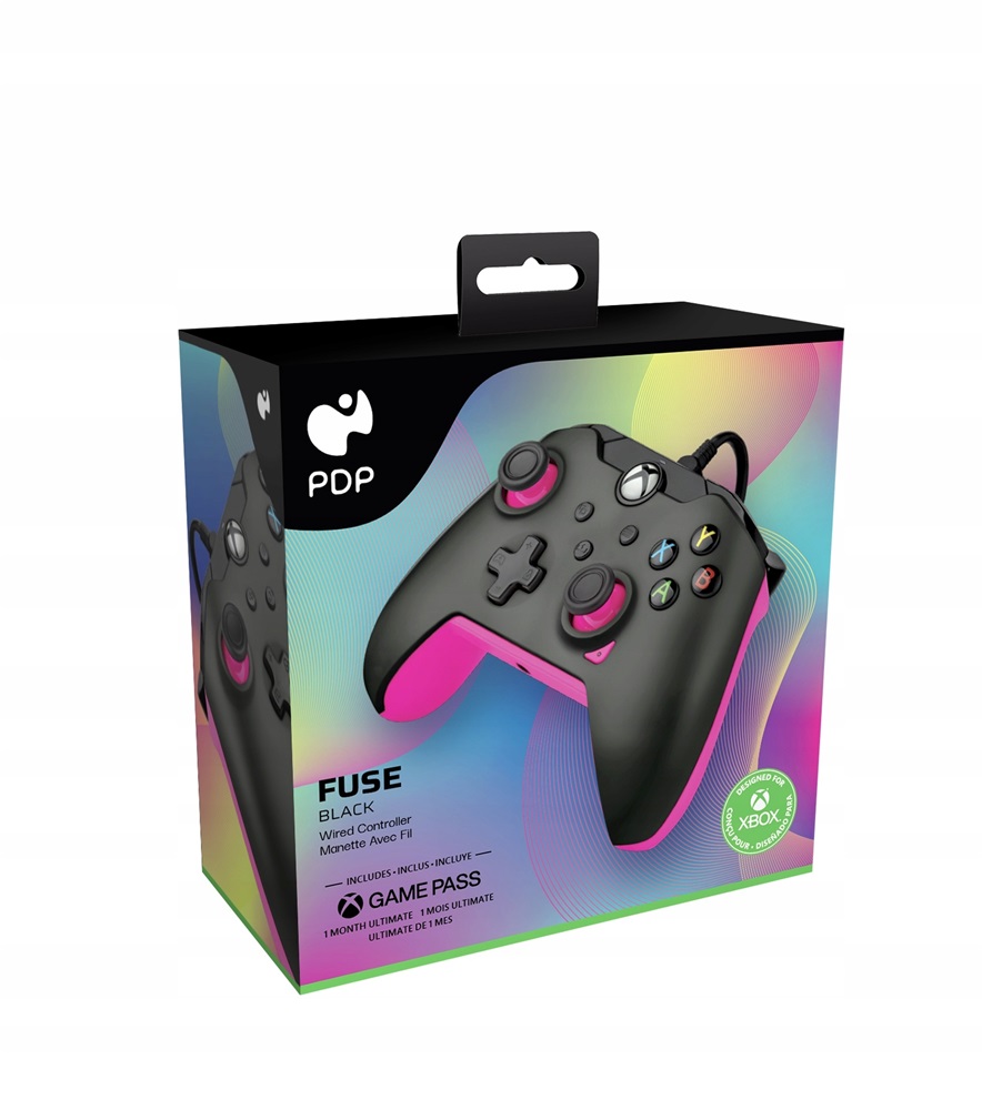 PDP 049-012-GP Fuse Xbox Series X|S/Xbox One/PC vezetékes fekete kontroller (Újszerű)