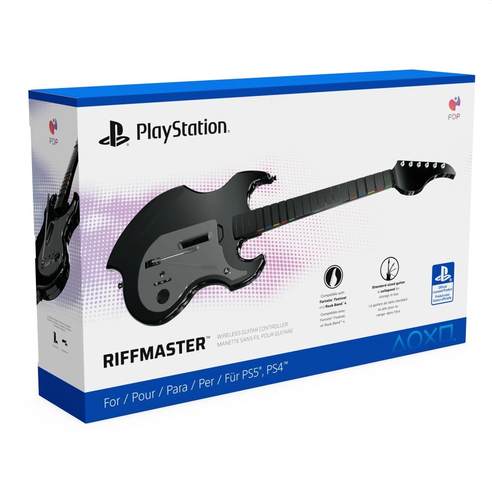 PDP 052-024-BK Riffmaster PS5/PS4 vezeték nélküli fekete gitár vezérlő