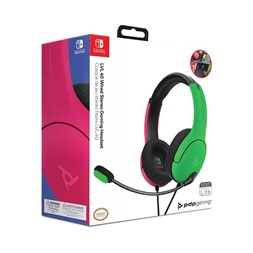 PDP 500-162-PKGR-EU Airlite LVL40 Nintendo Switch/Switch 2 vezetékes rózsaszín-zöld headset