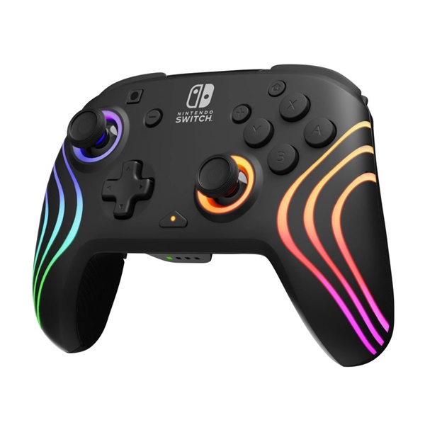 PDP 500-252-BK Afterglow Wave Nintendo Switch/Lite/OLED RGB LED Lighting fekete vezeték nélküli kontroller