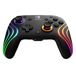 PDP 500-252-BK Afterglow Wave Nintendo Switch/Lite/OLED RGB LED Lighting fekete vezeték nélküli kontroller