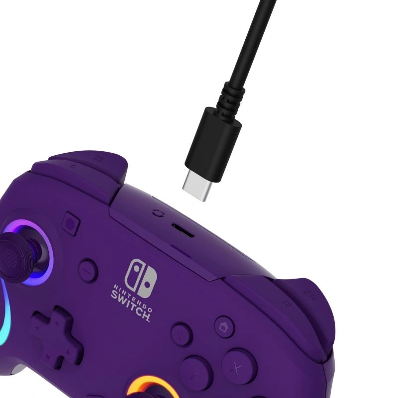 PDP 500-252-PR Afterglow Wave Nintendo Switch vezeték nélküli lila kontroller (D)