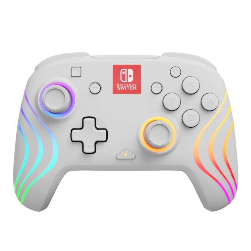 PDP 500-238-WH Afterglow Wave Nintendo Switch/Switch 2 vezeték nélküli RGB LED Lighting fehér kontroller