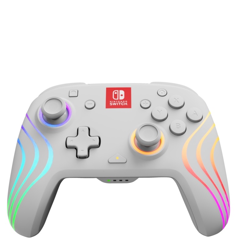PDP 500-238-WH Afterglow Wave Nintendo Switch/Switch 2 vezeték nélküli RGB LED Lighting fehér kontroller