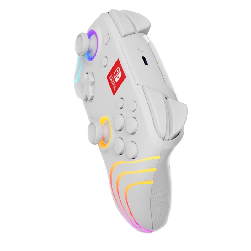 PDP 500-238-WH Afterglow Wave Nintendo Switch/Switch 2 vezeték nélküli RGB LED Lighting fehér kontroller