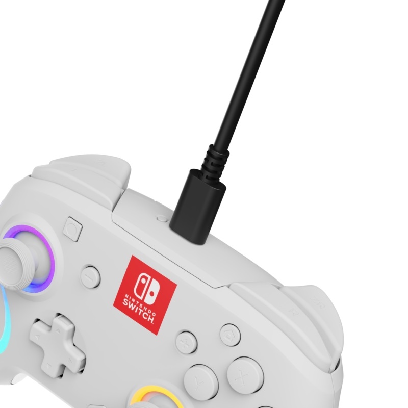PDP 500-238-WH Afterglow Wave Nintendo Switch/Switch 2 vezeték nélküli RGB LED Lighting fehér kontroller