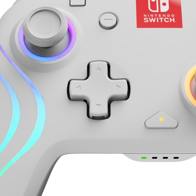 PDP 500-238-WH Afterglow Wave Nintendo Switch/Switch 2 vezeték nélküli RGB LED Lighting fehér kontroller