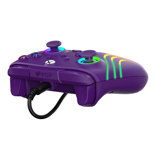 PDP 049-024-PR Afterglow Wave Xbox Series X|S/Xbox One/PC RGB LED lila vezetékes kontroller