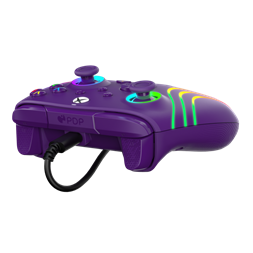 PDP 049-024-PR Afterglow Wave Xbox Series X|S/Xbox One/PC RGB LED lila vezetékes kontroller