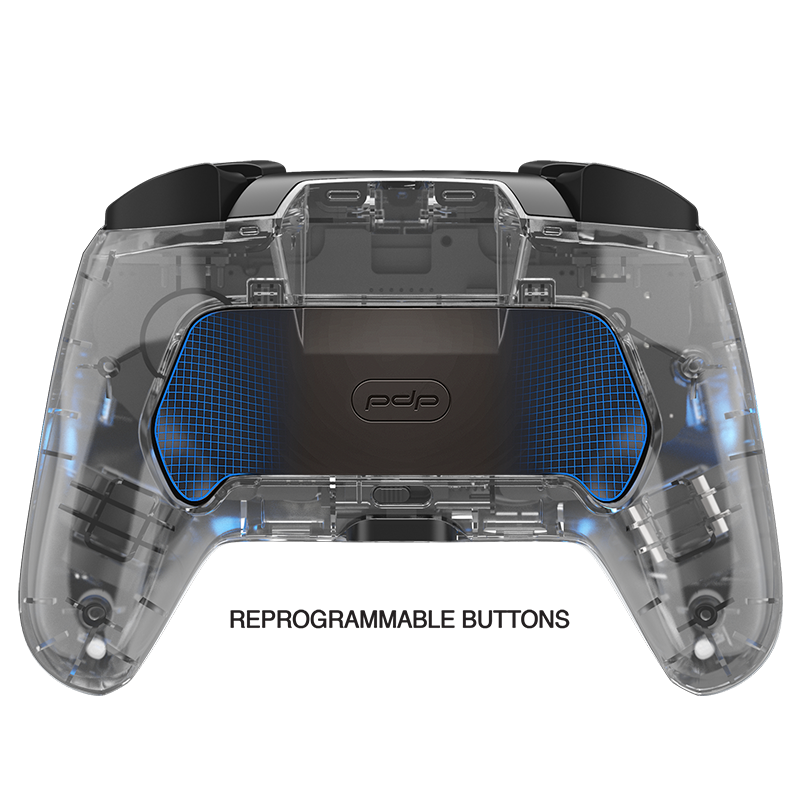 PDP 500-137-EU Afterglow Wireless Deluxe+ Audio Nintendo Switch/Switch 2 vezeték nélküli átlátszó kontroller