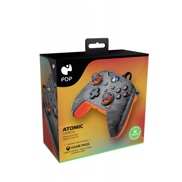 PDP 049-012-CMGO Atomic Xbox Series X|S/Xbox One/PC 3,5 mm audio vezetékes fantom fekete kontroller