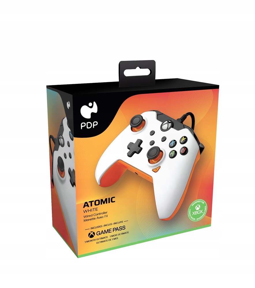 PDP 049-012-WO Atomic Xbox Series X|S/Xbox One/PC vezetékes fehér kontroller