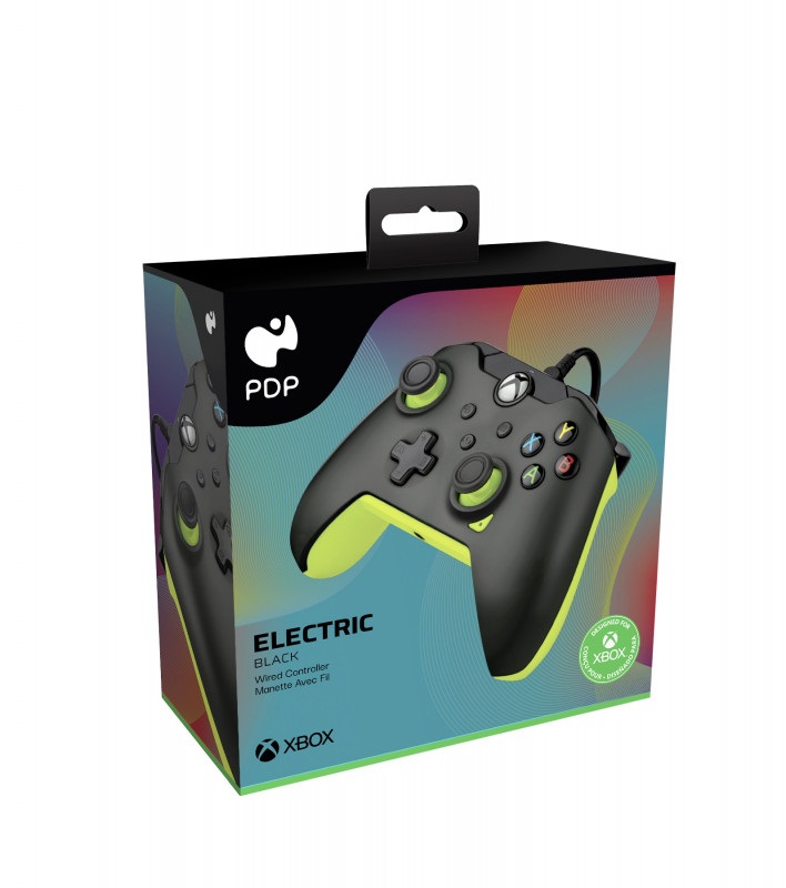 PDP 049-012-GY Electric Xbox Series X|S/Xbox One/PC vezetékes fekete kontroller