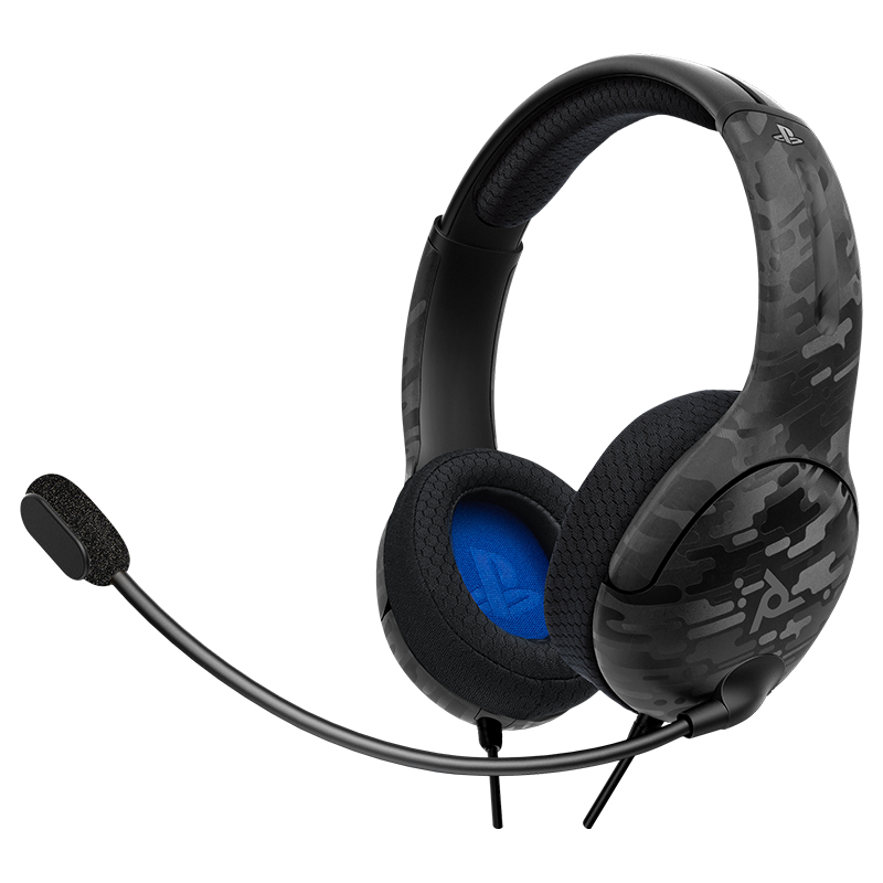 PDP LVL 40 PS5, PS4, PC Vezetékes Sztereó Fekete Camo headset