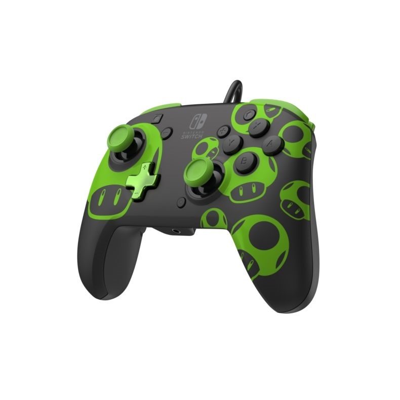 PDP 500-134-GID Rematch 1Up Glow In The Dark Nintendo Switch/OLED/Switch 2 vezetékes kontroller